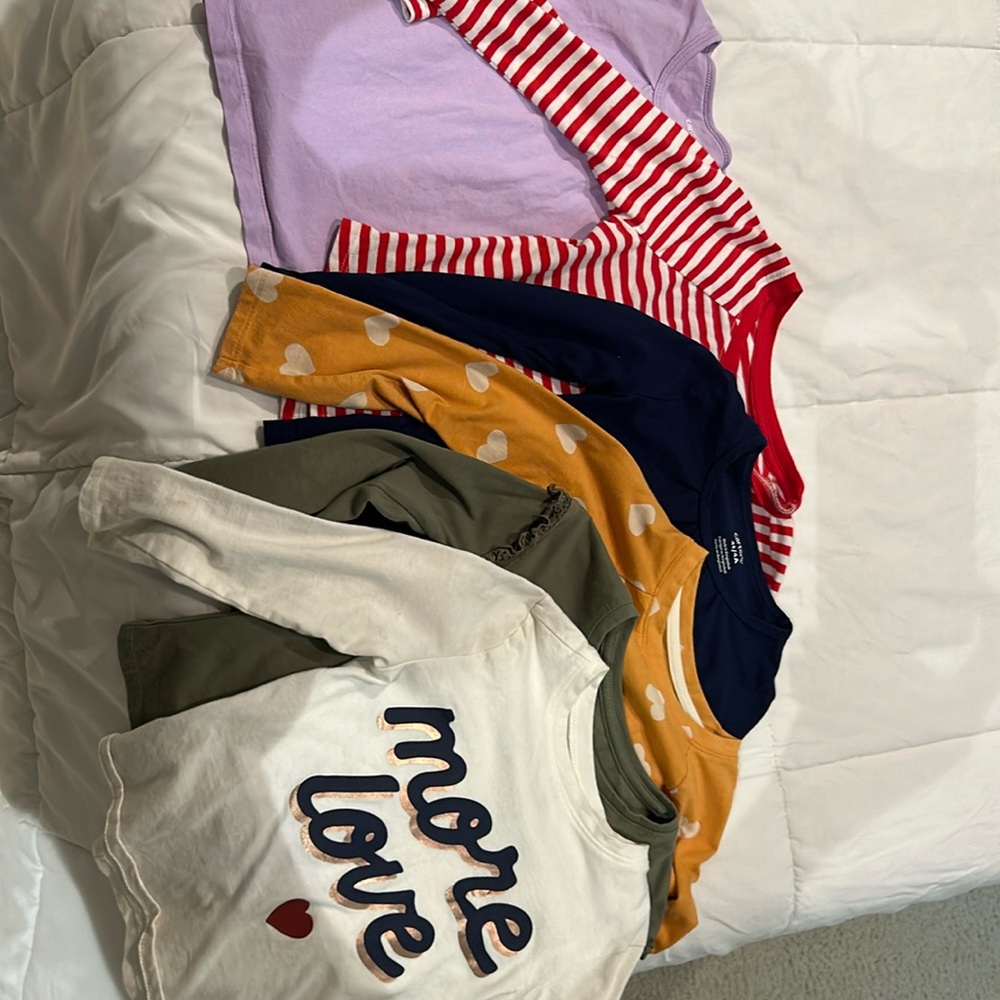 6, Carters, Cat & Jack, Old Navy long sleeve  girl shirts